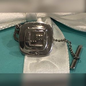 Rare Tiffany & Co 925 & Diamond Tie Tack Lapel